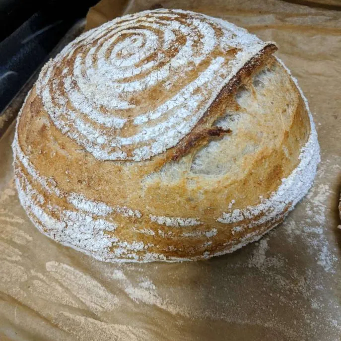 Homemade fresh sourdough bread photo 1