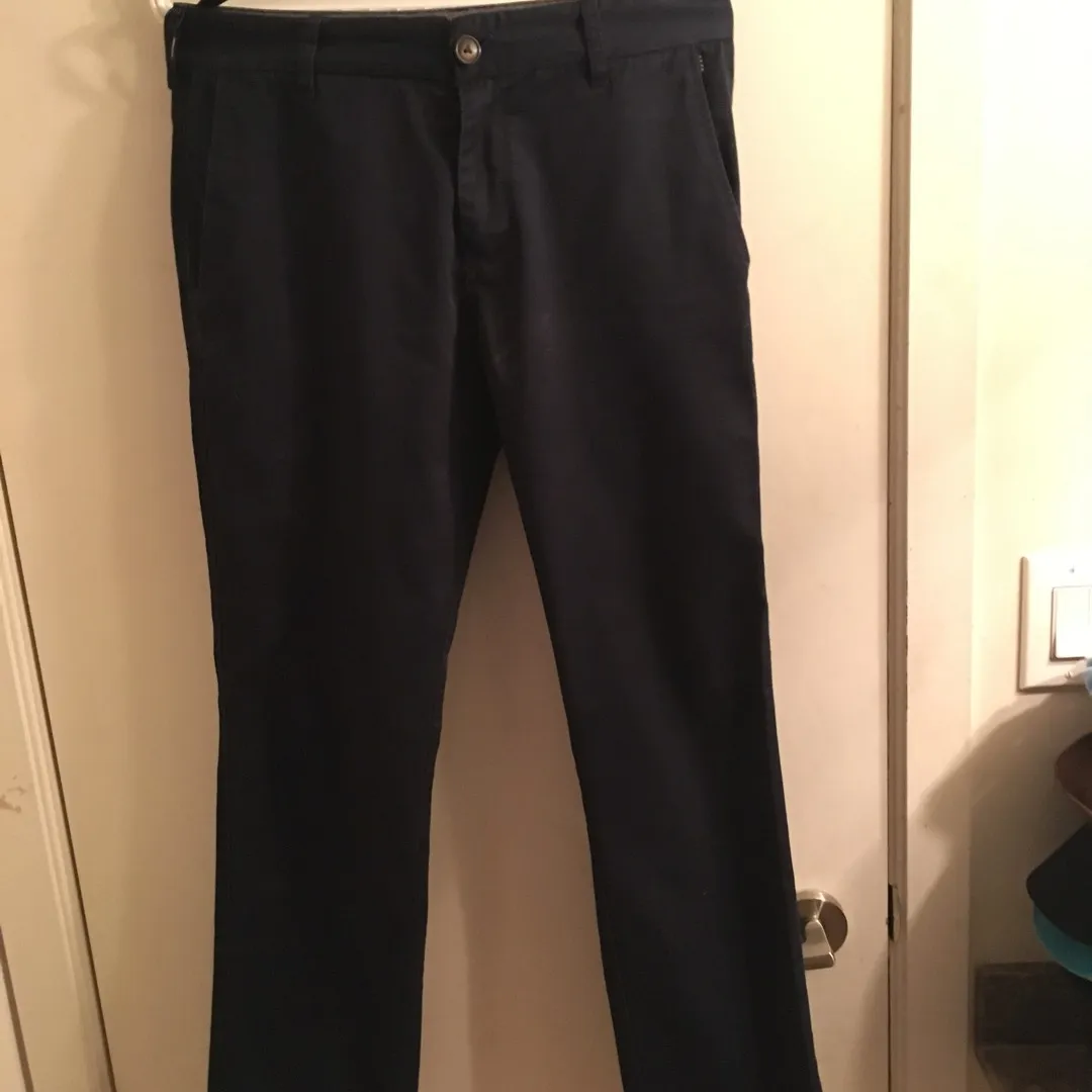 Worn Joe Fresh Trousers Navy Blue Size 34 Men’s photo 5
