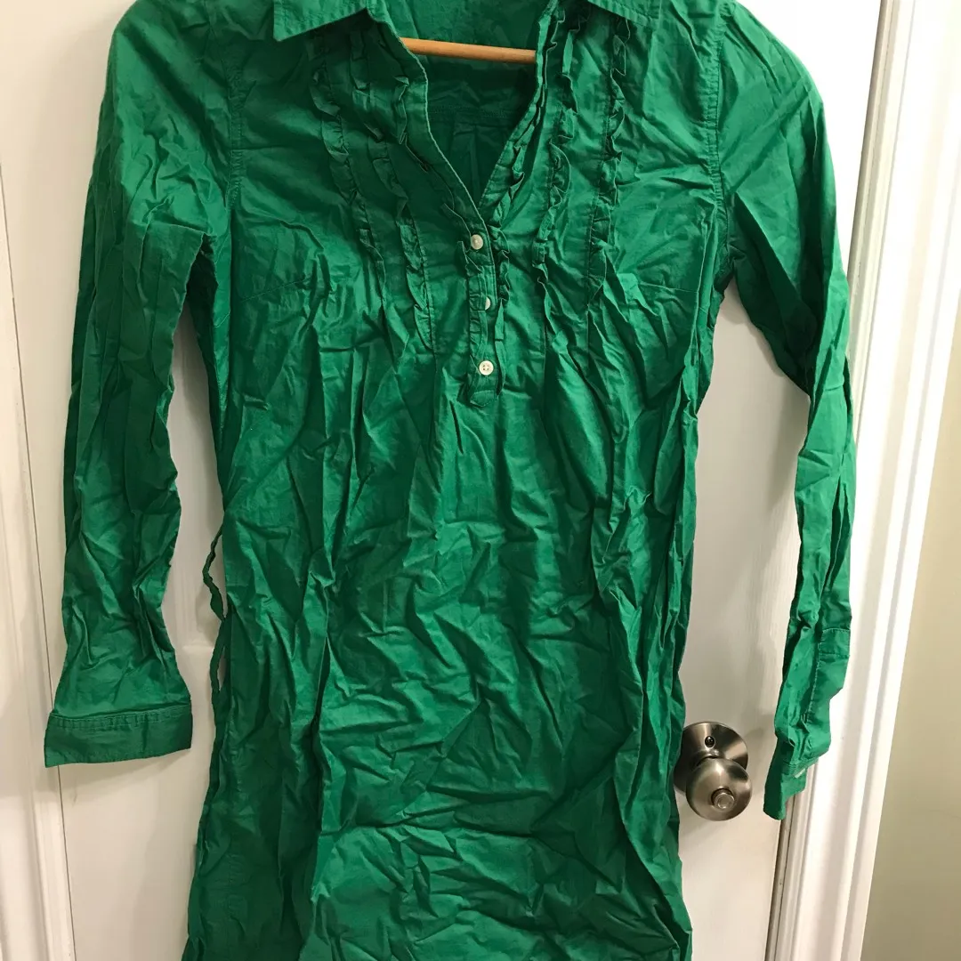 Green Cotton Dress - Size Small photo 1
