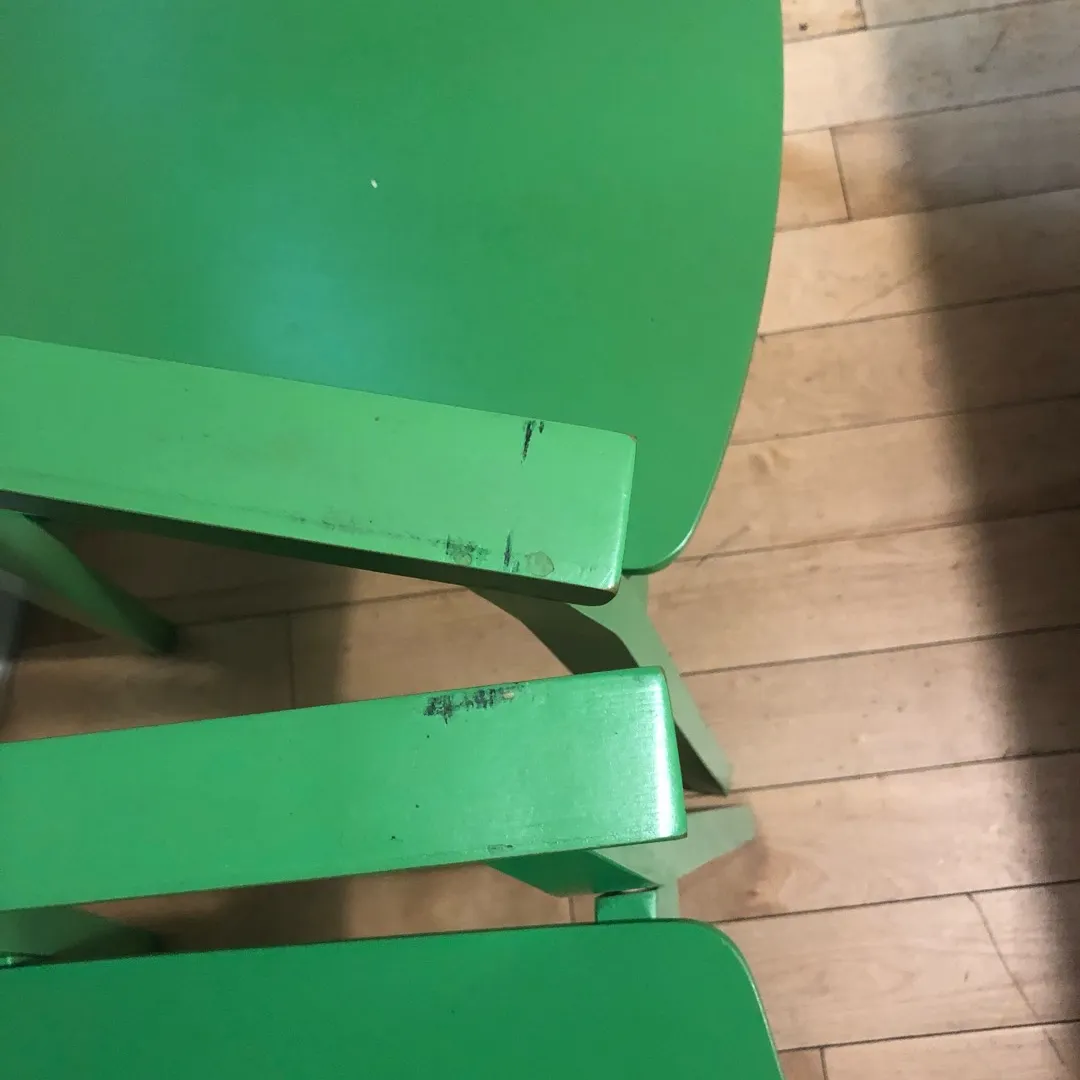 Two Bright Green IKEA Chairs photo 4