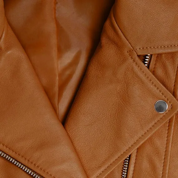 Caramel Colour Leather Jacket photo 1