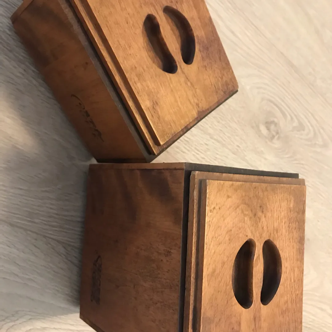 Vintage Solid Maple Wooden Boxes photo 5