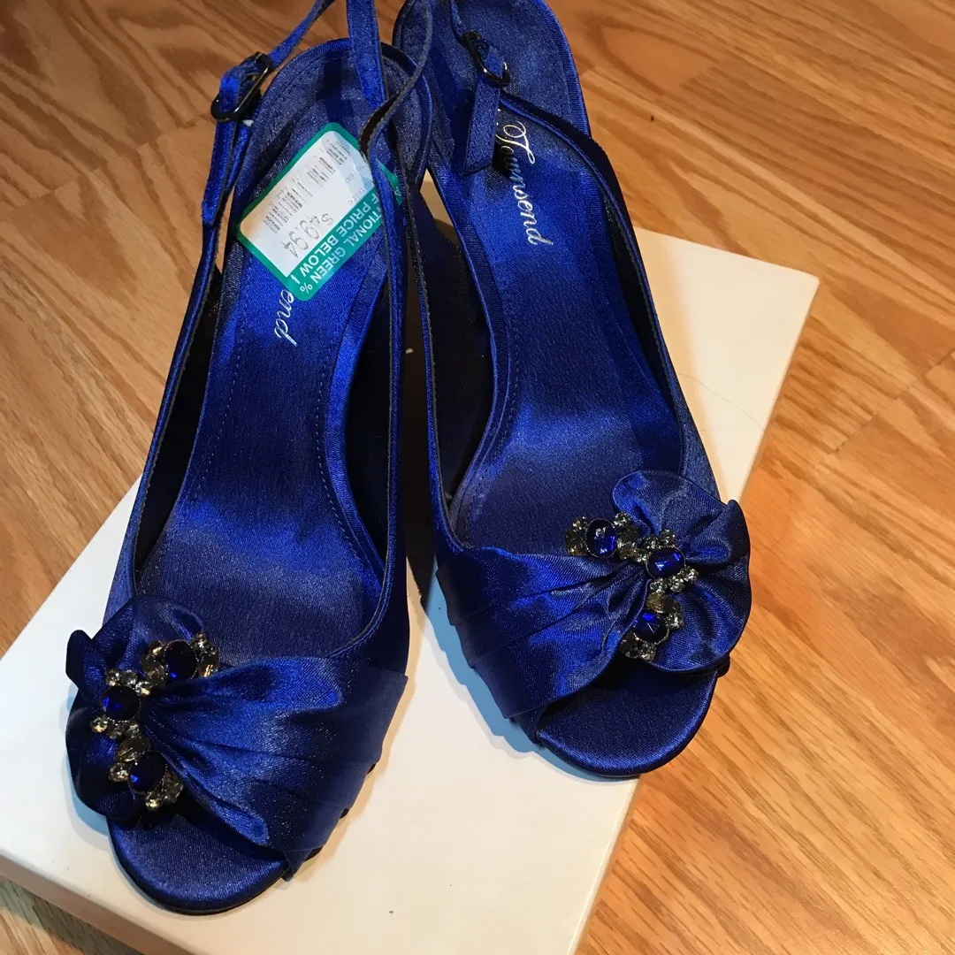 BNIB Lulu Townsend Blue Stiletto Heel Shoes, Size 8.5 photo 1