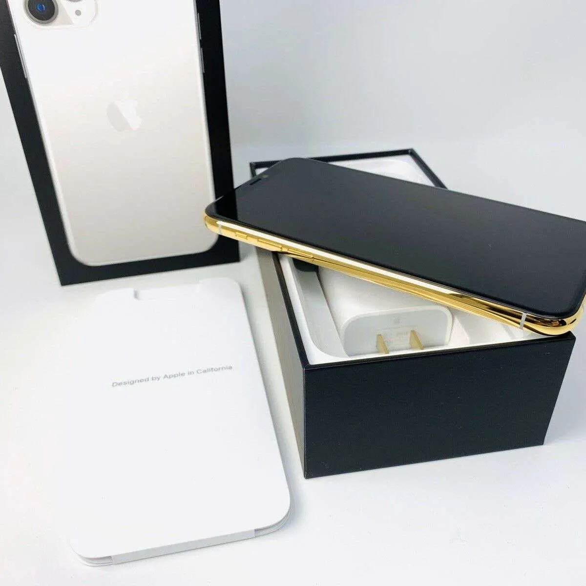 24K Gold Plated Apple iPhone 11 Pro Max - 512GB Silver Unlocked photo 4