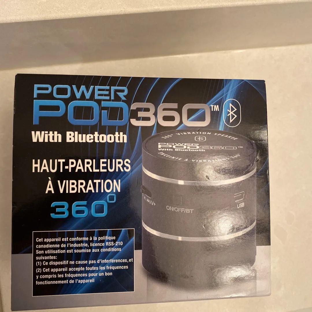 Power Pod 360 Bluetooth Vibration Speaker In Box photo 1