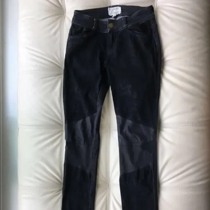 Current Elliott Black Leather Leggings/Jeans photo 1