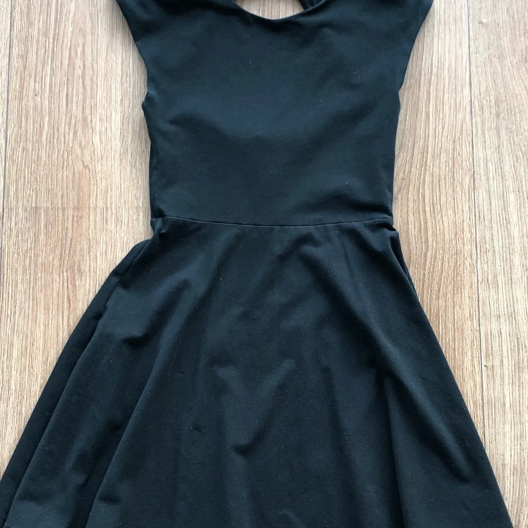 Aritzia Black Skater Dress Size Small photo 1