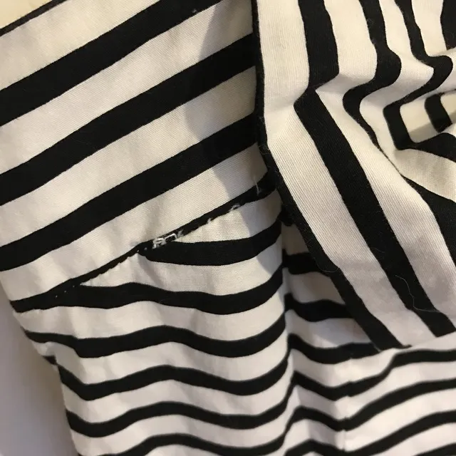 Forever 21 Black & White Striped Bow Dress photo 3