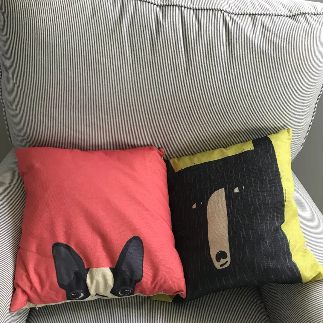 2 Animal Cushion Covers Euc photo 1