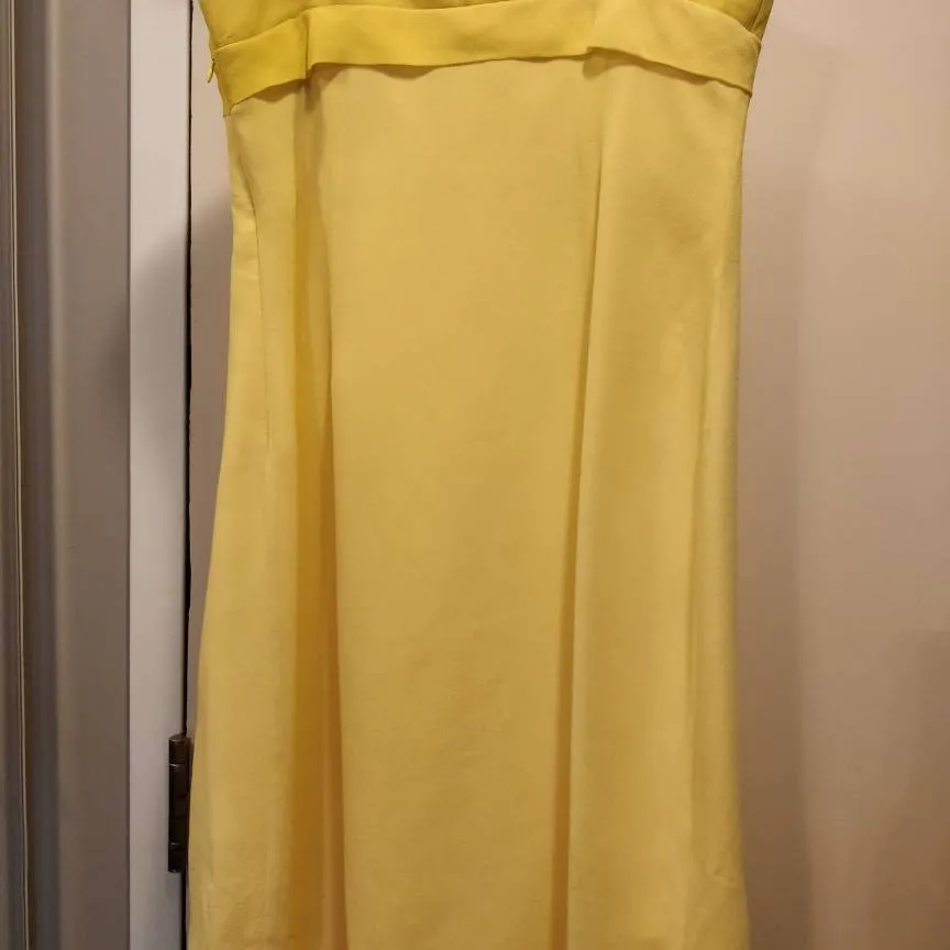 BCBG Chiffon Yellow Dress (6) photo 3