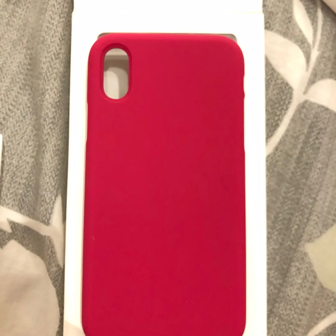Pink/red iPhone X Case And Screen Protector photo 4