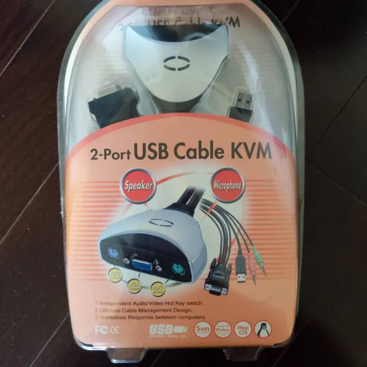 2-Port USB Cable KVM photo 1