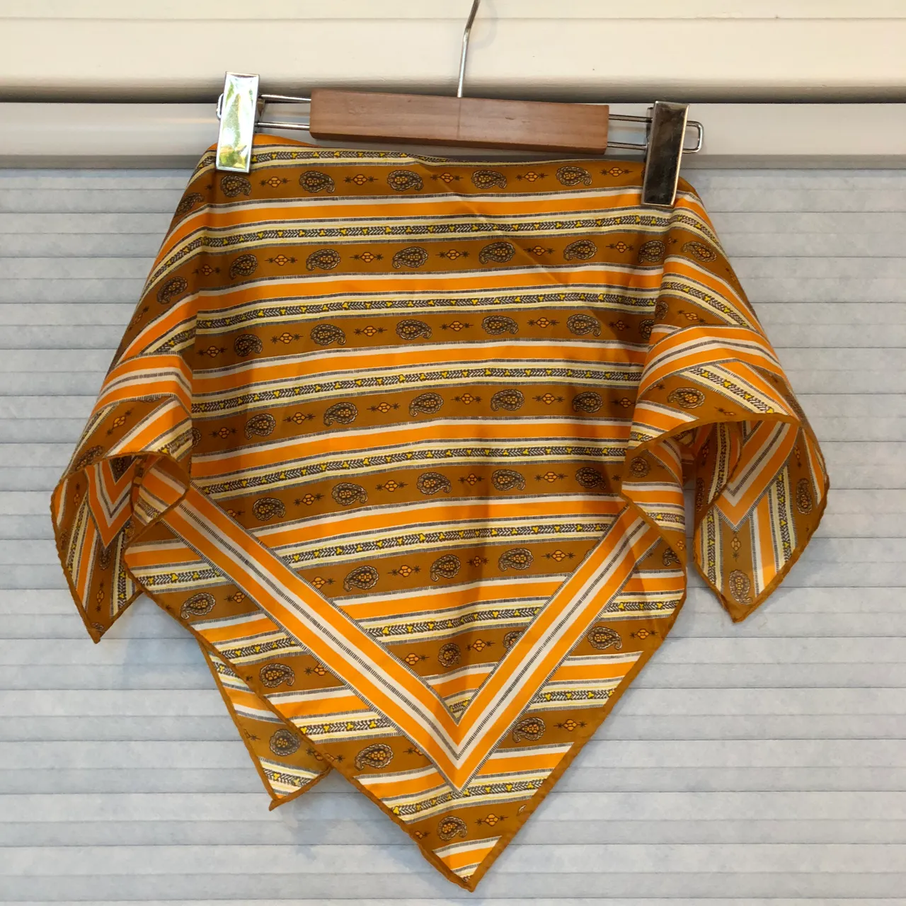Orange and brown neck scarf photo 1