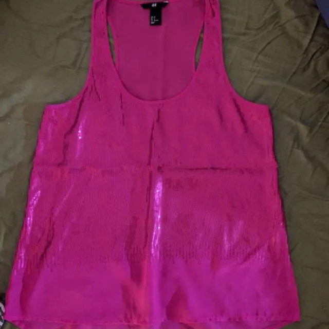 Pink Sequence Top Size 36 photo 1