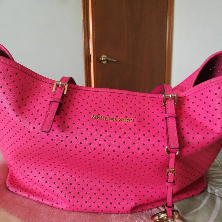 Used Hot Pink Michael Kors Tote Bag photo 6