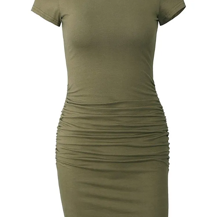Green Ruched Dress photo 1