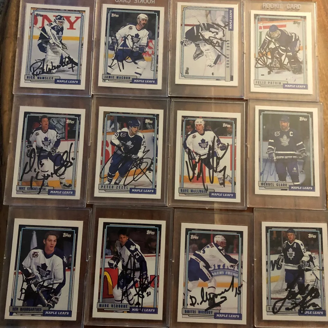 Signed Leafs Cards From 1994 photo 1