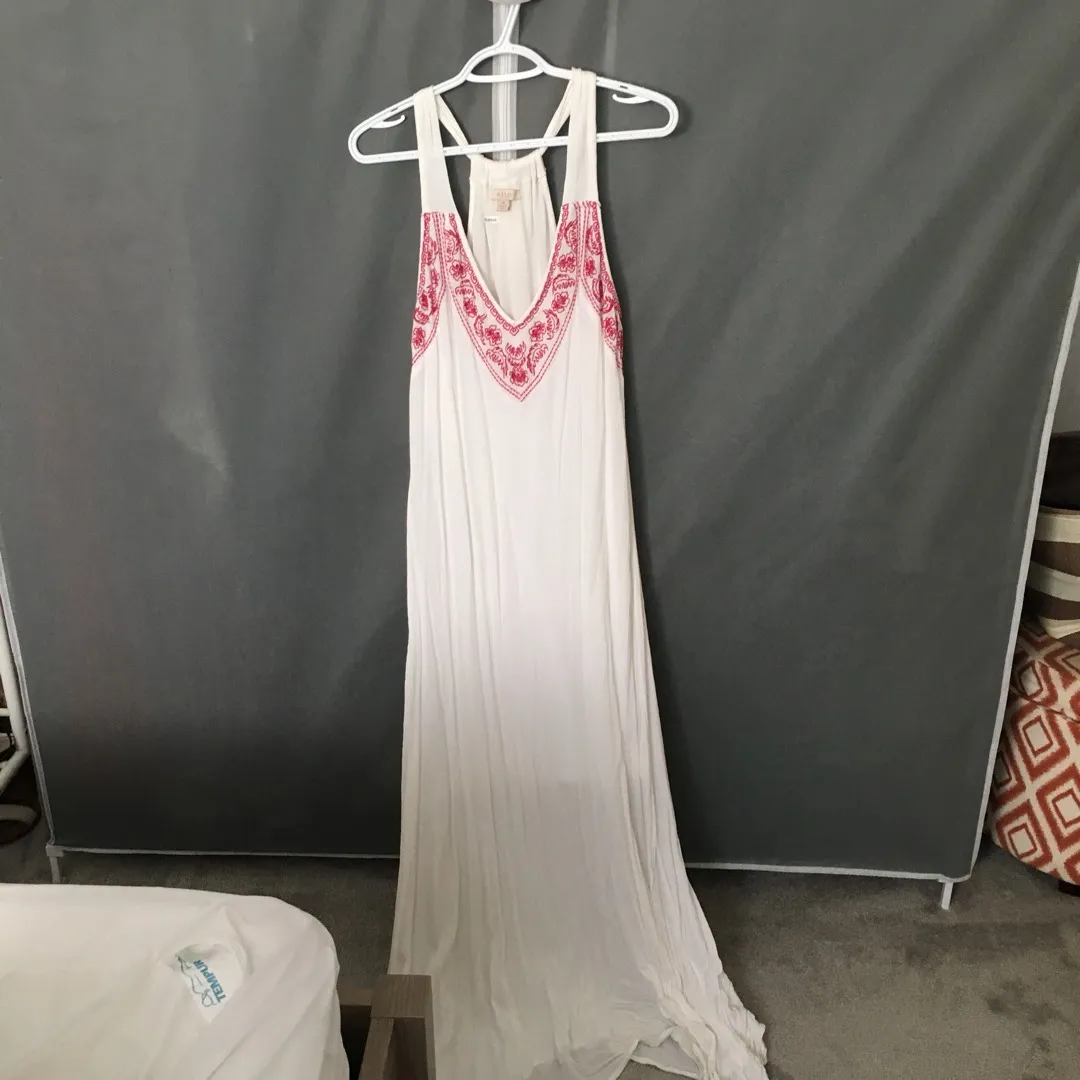 White and Red Maxi Dress photo 1