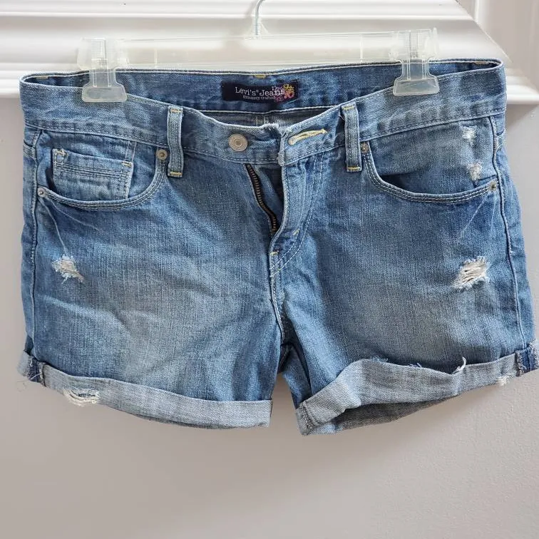 Shorts - Denim And Lace, Size Small/Medium photo 1