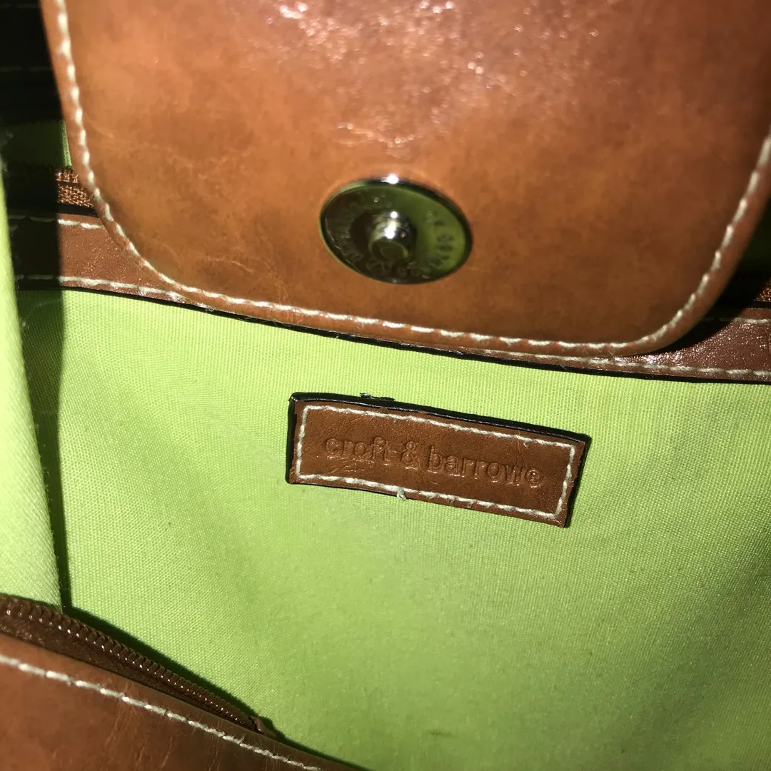 Canvas Purse With Leather Trim photo 4