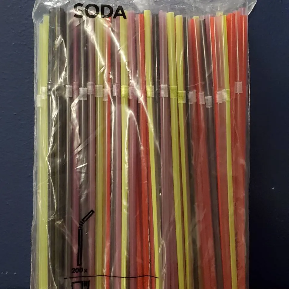 Multicolored Ikea Plastic Straws photo 1