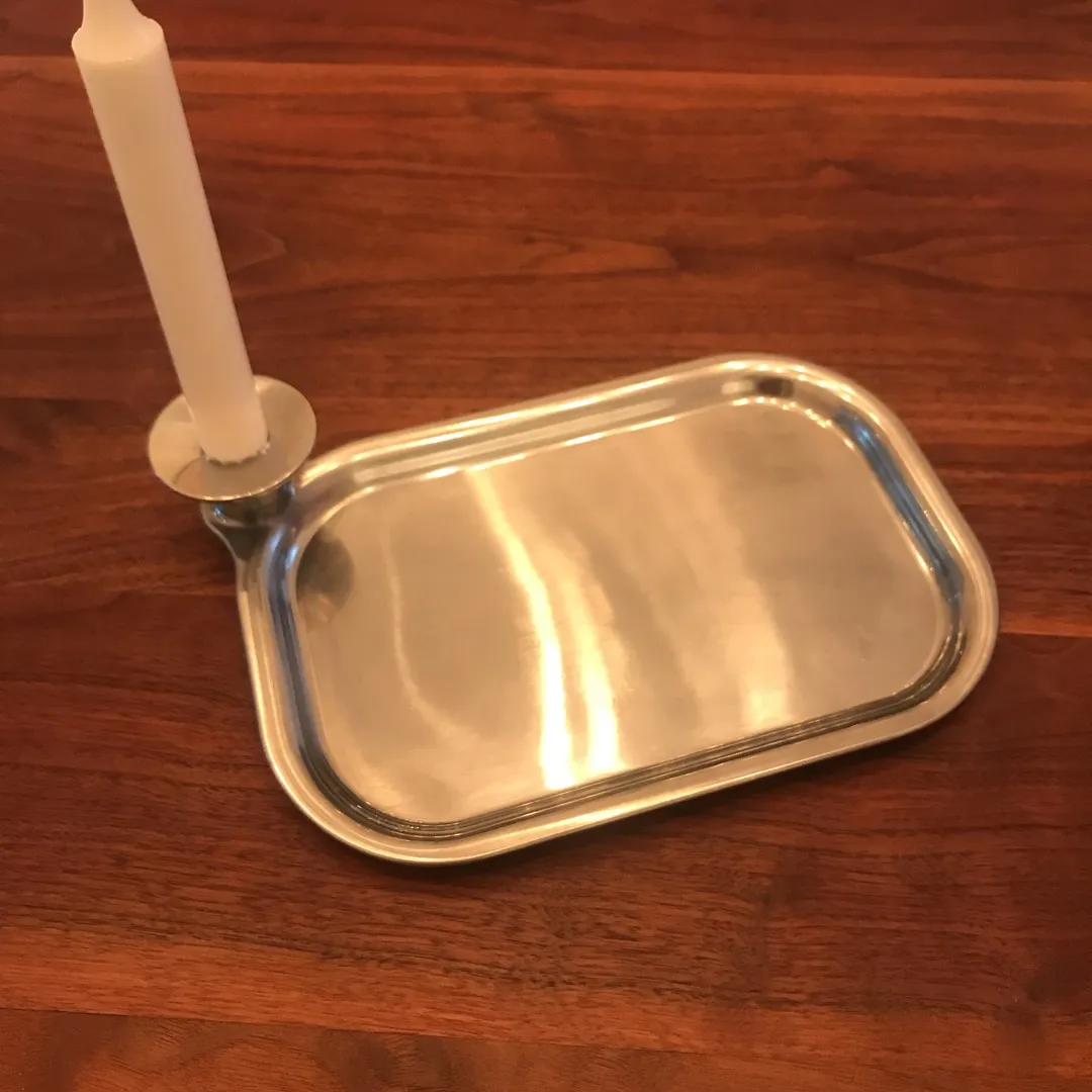 Silver Tray/Candle Holder photo 1