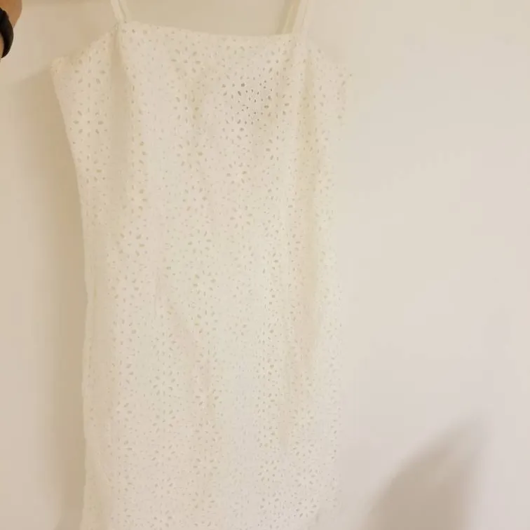 Gorgeous White Cotton Linen Dress photo 1