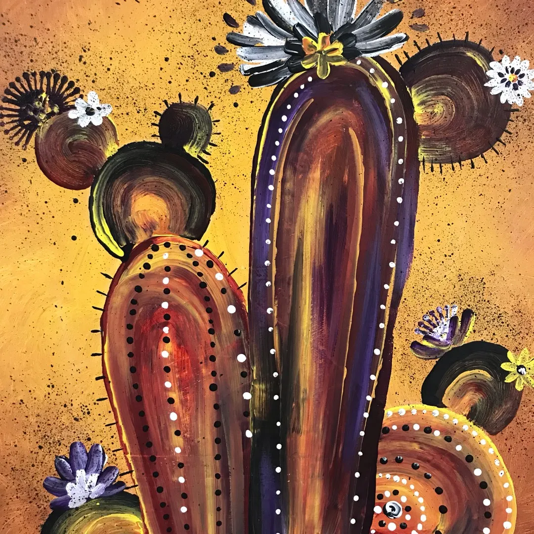 Original Cacti Painting photo 1