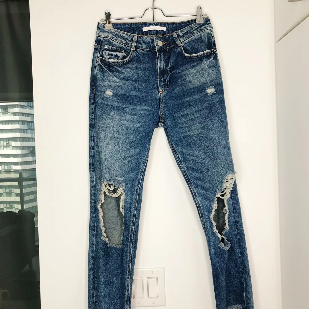Zara Distressed Jeans photo 1