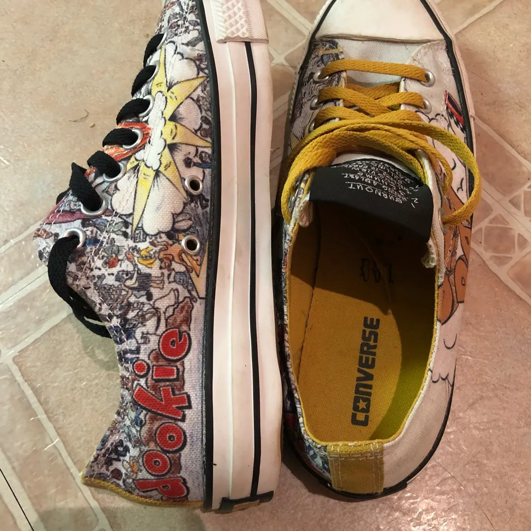 Green Day Dookie Converse Size 9 photo 5