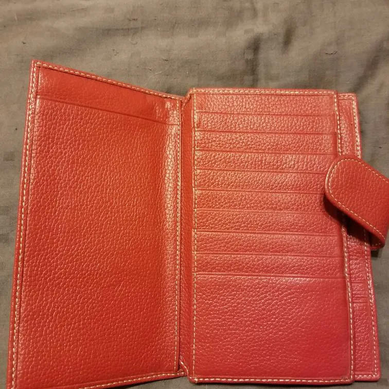 EUC - Authentic Red Leather Danier Wallet photo 3