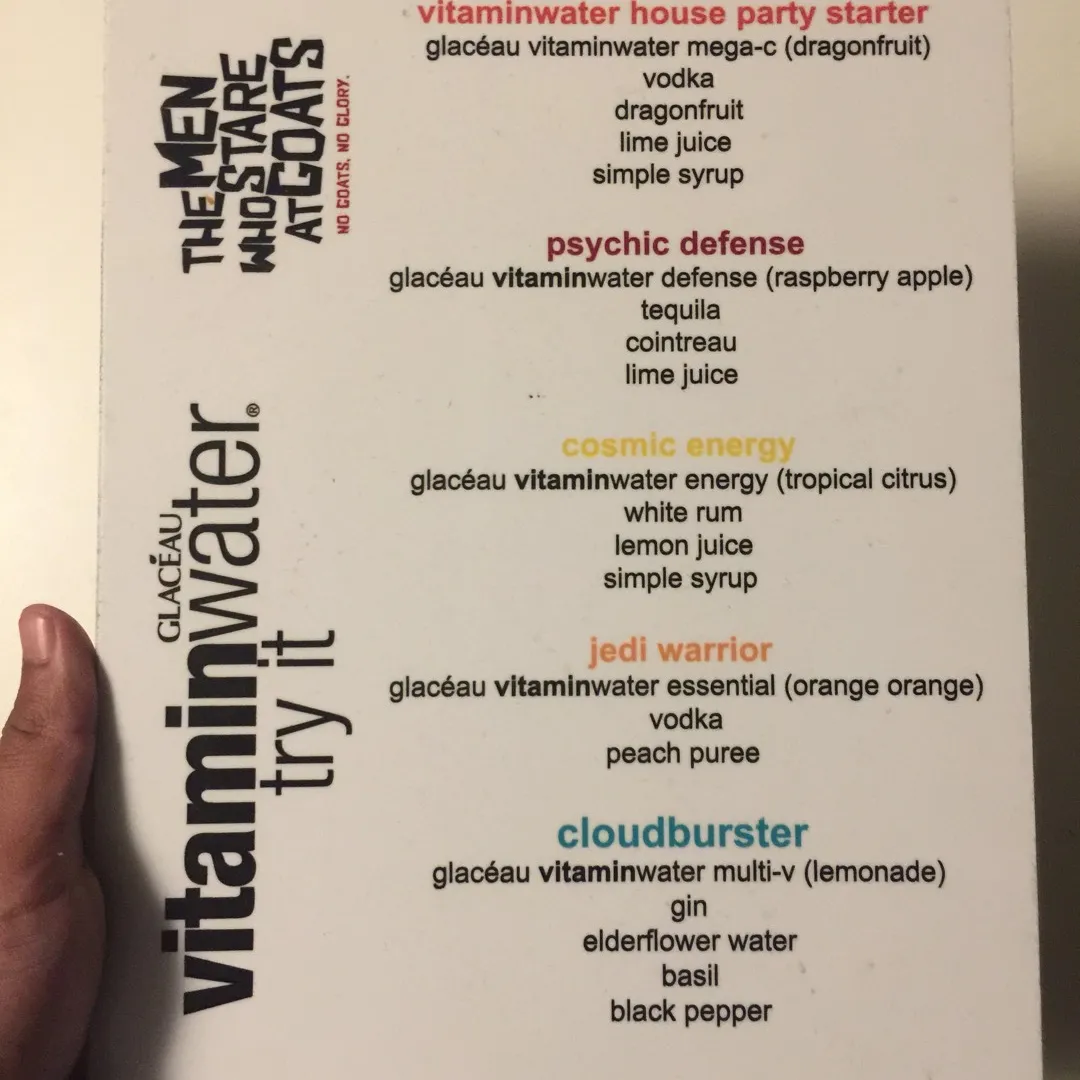 Vitamin Water Cocktail Drink List photo 1