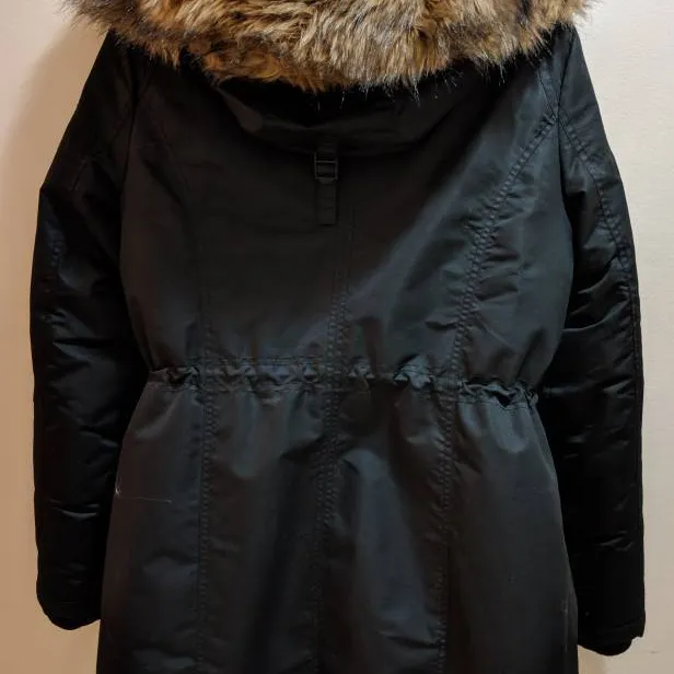 Black Faux Fur Winter Jacket photo 3