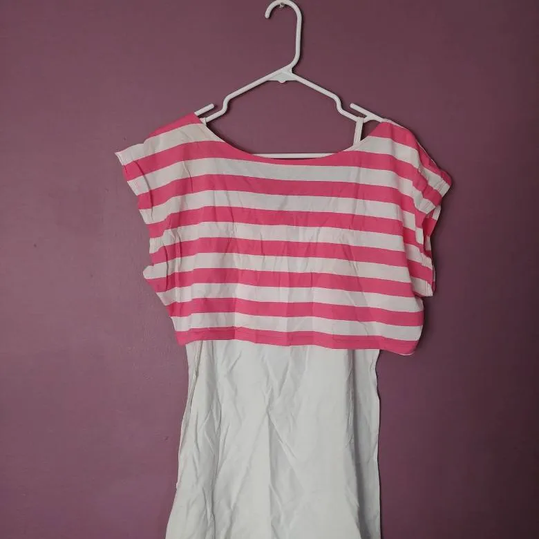 Striped Crop Top With Tank Top photo 1