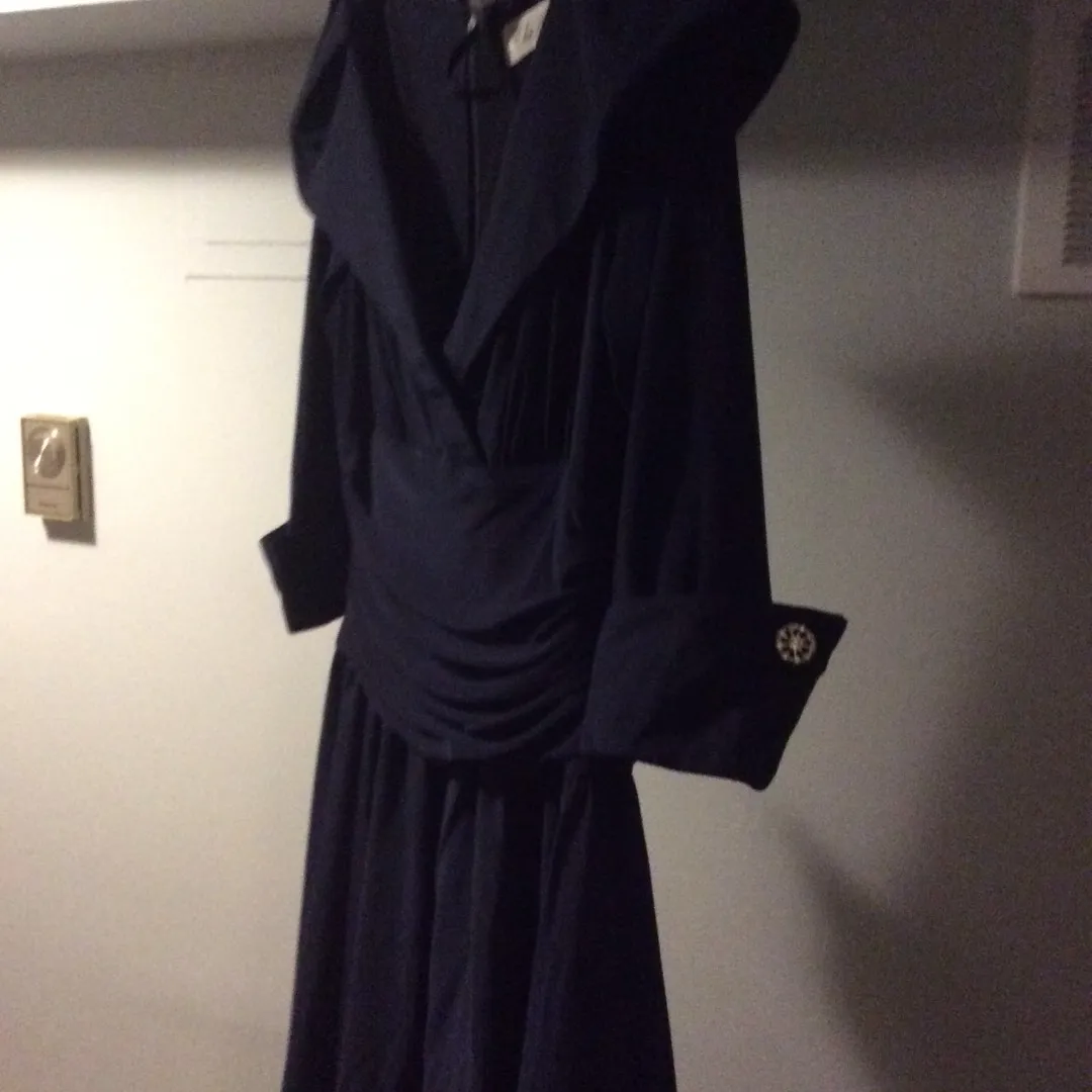 Eliza J Size 12 Navy Dress photo 4