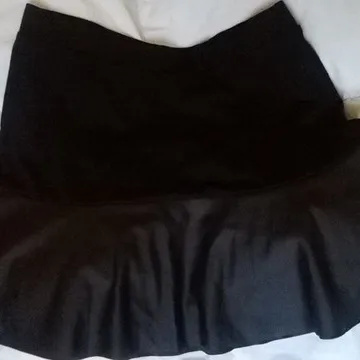 black skirt with leather strip photo 1