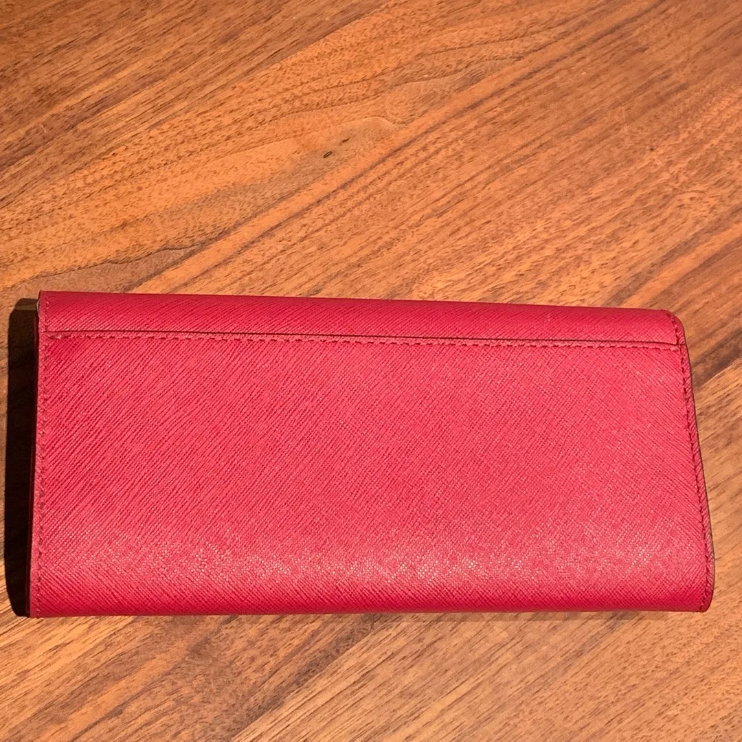 Authentic Michael Kors Deep Red Wallet photo 6