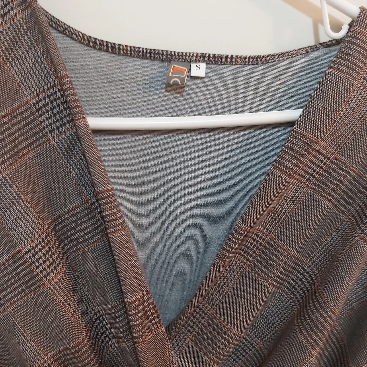 Plaid brown/grey jumpsuit photo 5