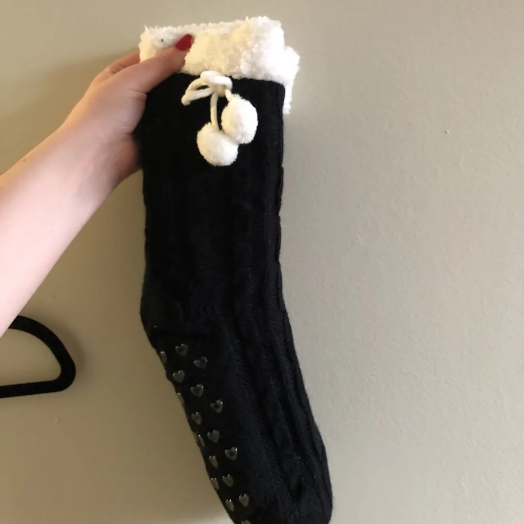 Black Fuzzy Socks photo 1