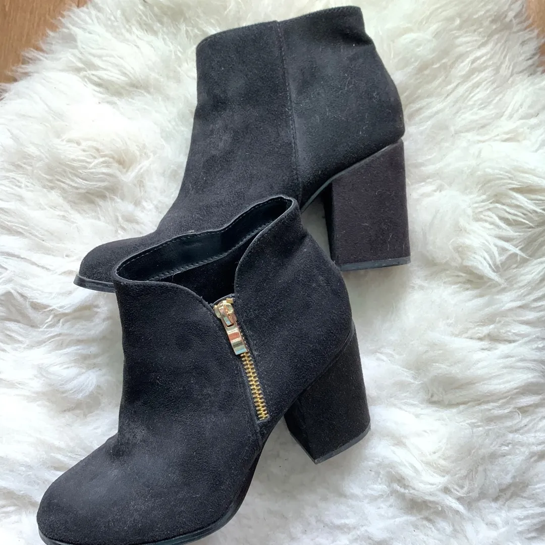 Black Suede Ankle Boots photo 3