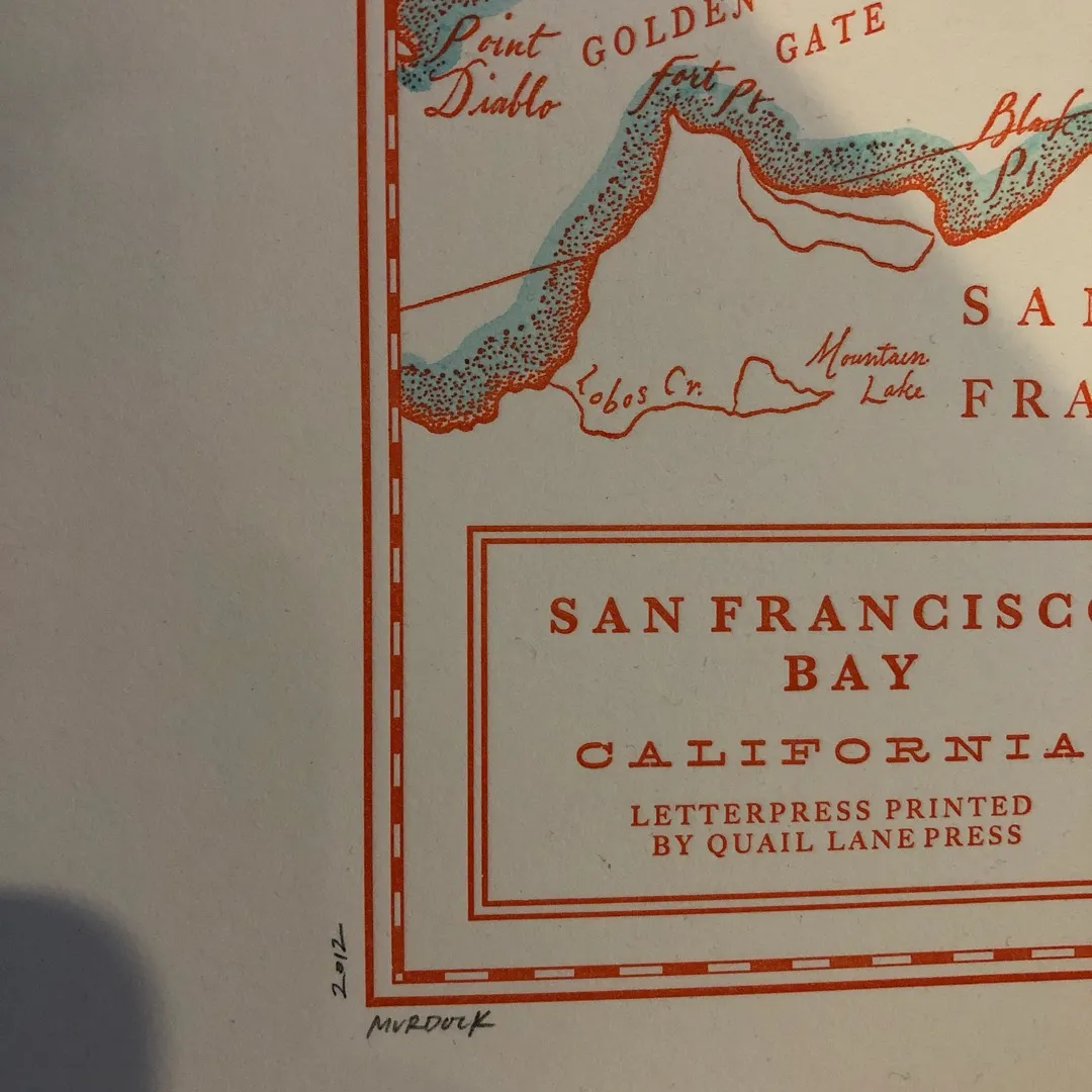 Limited Edition Letterpress Print of San Francisco photo 5