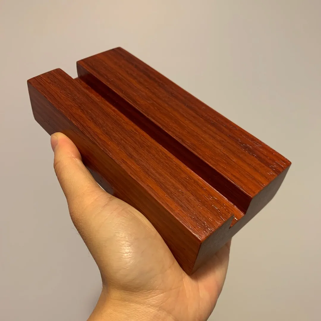 Real Mahogany Business Card / Phone / Tablet Stand photo 4