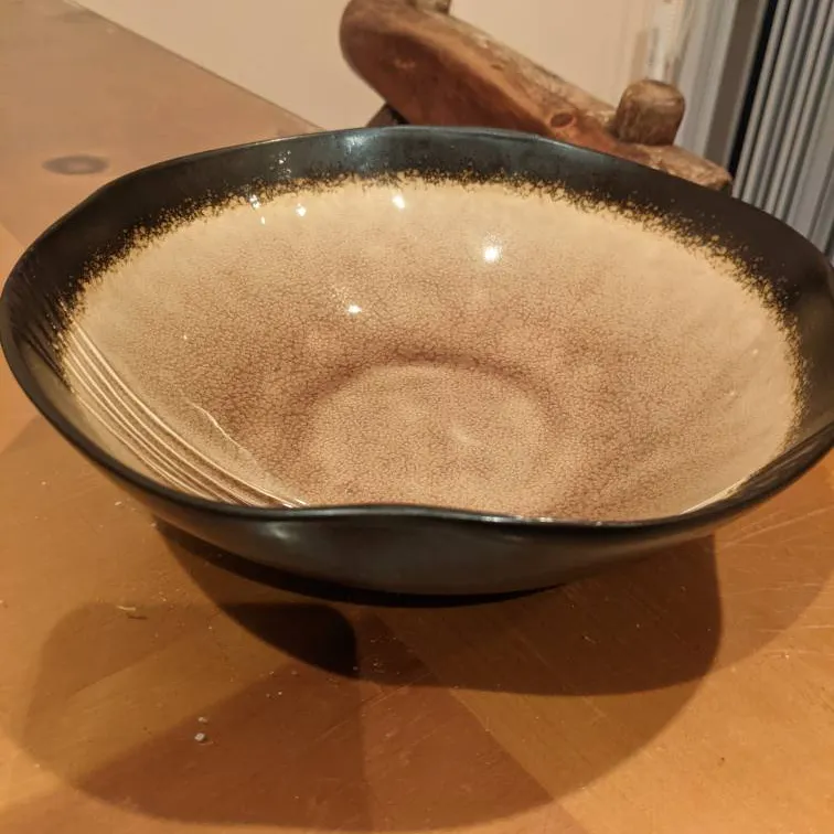 Brown Pottery Bowl photo 1