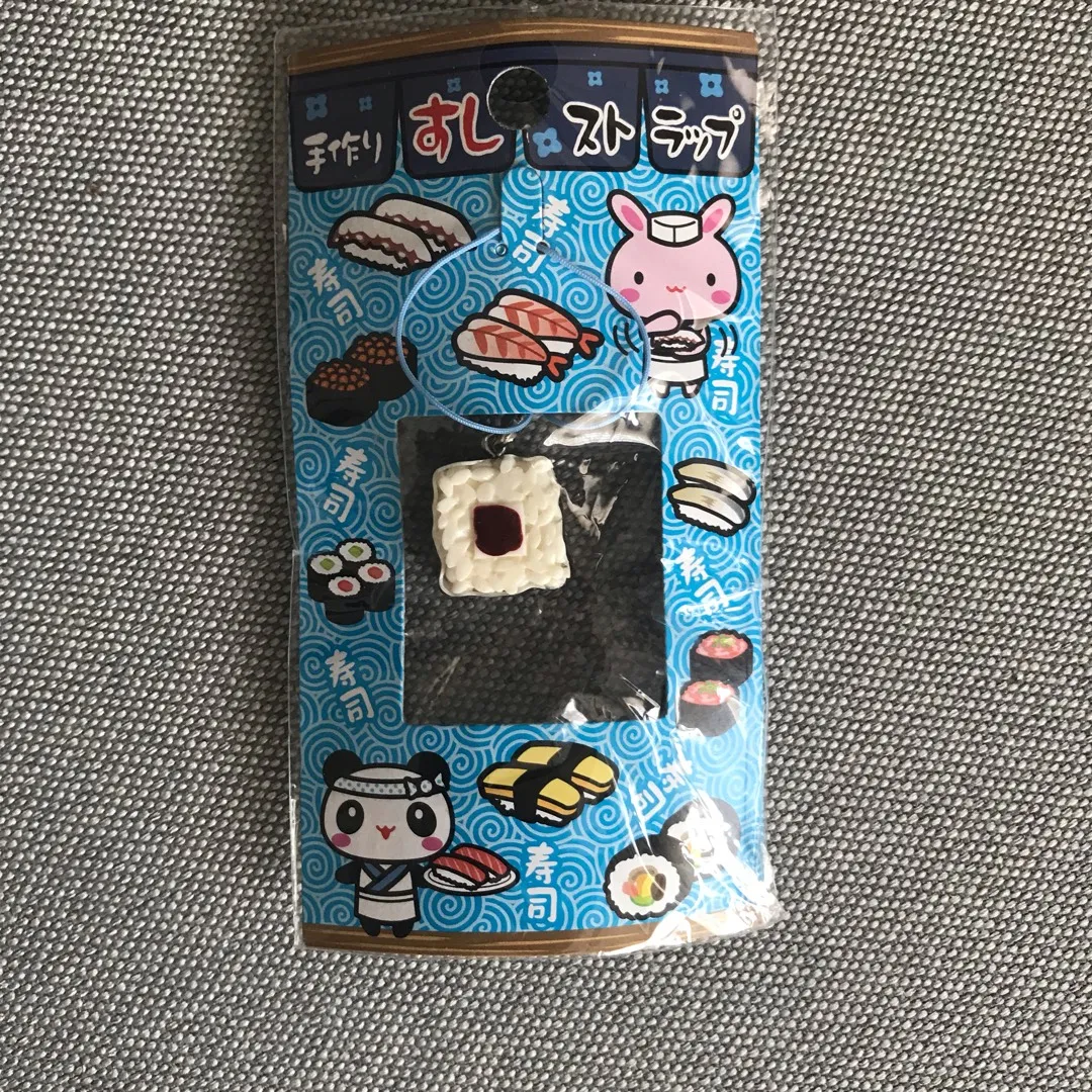 Novelty Japanese sushi phone charm photo 1