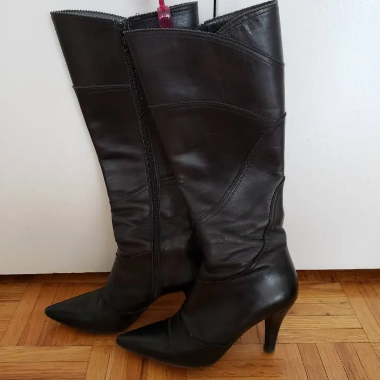 👢 Leather Boots Size 5 photo 1