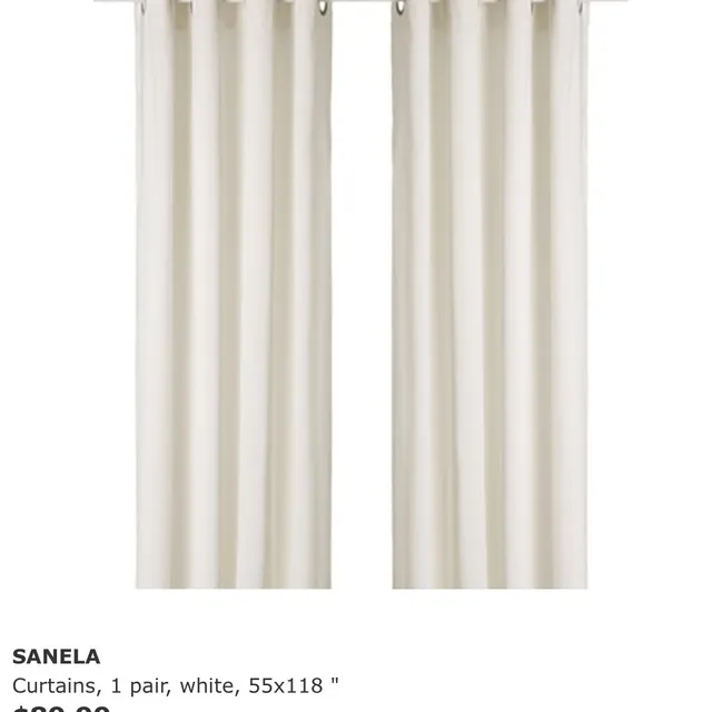 IKEA SANELA Curtains (Off White) photo 1