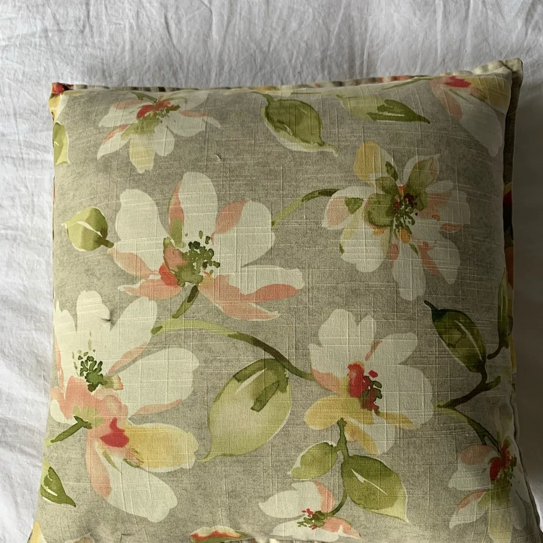 Floral Throw Pillow (15”x15”) photo 1
