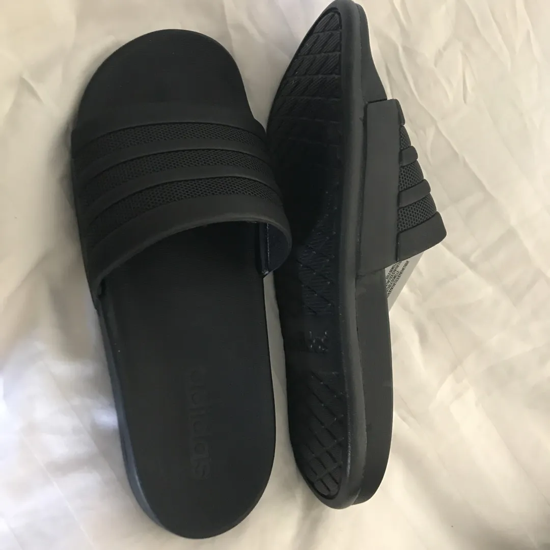 Brand New, Never Worn Black Adidas Sandals Women’s 9 photo 3