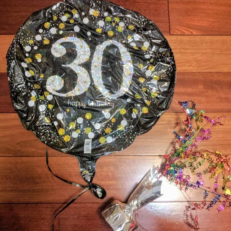 30th Birthday Balloon + Balloon Weight photo 1