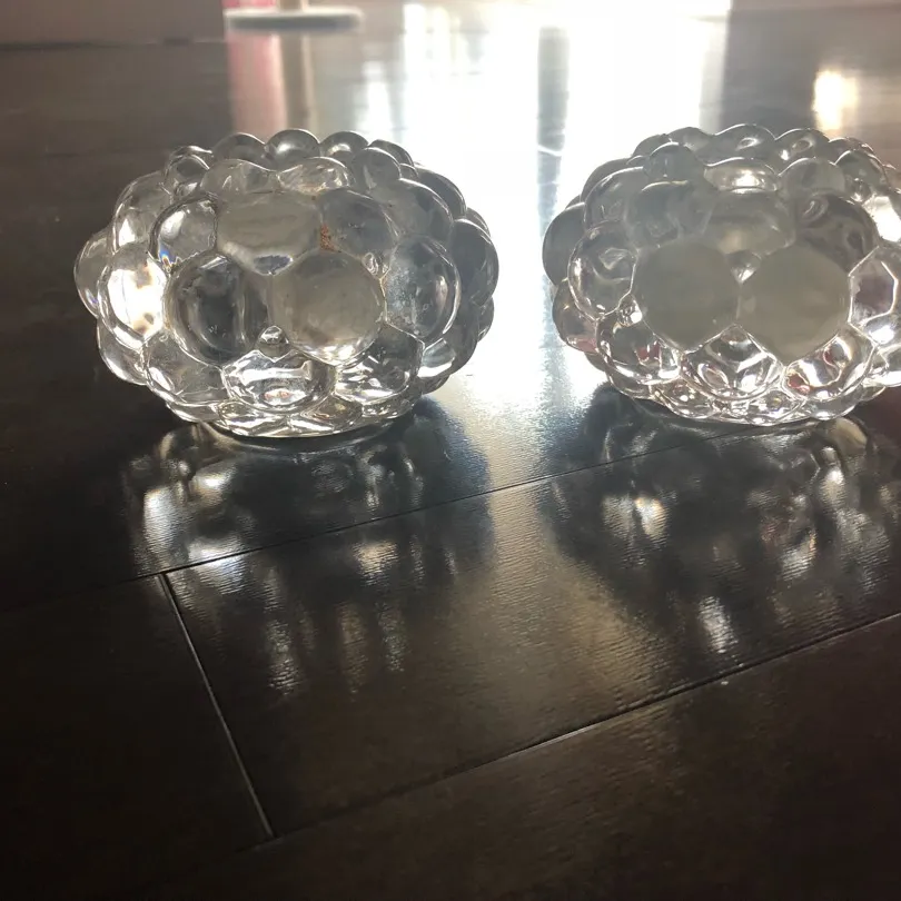 Crystal Candle Holders With Tea Candles photo 1